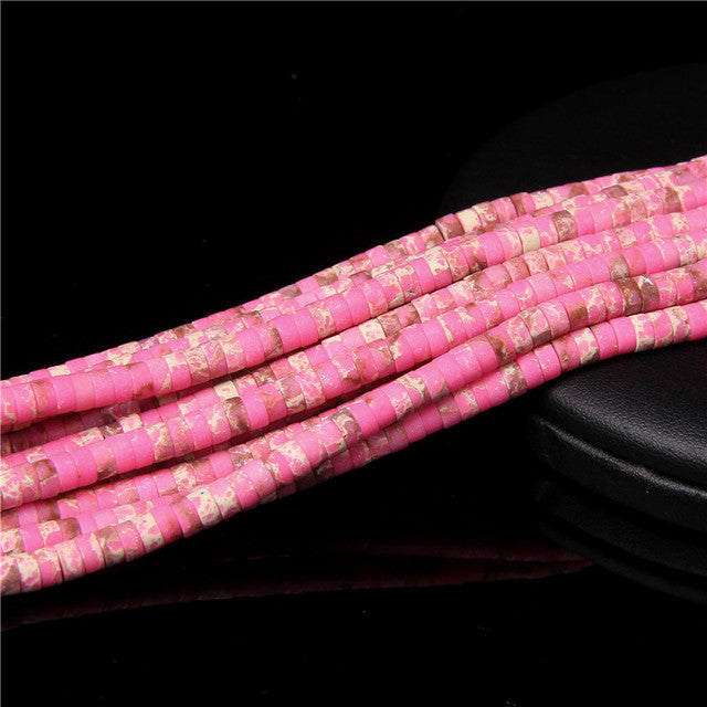 Natural Stone Spacer Beads Multicolor Flat Disc