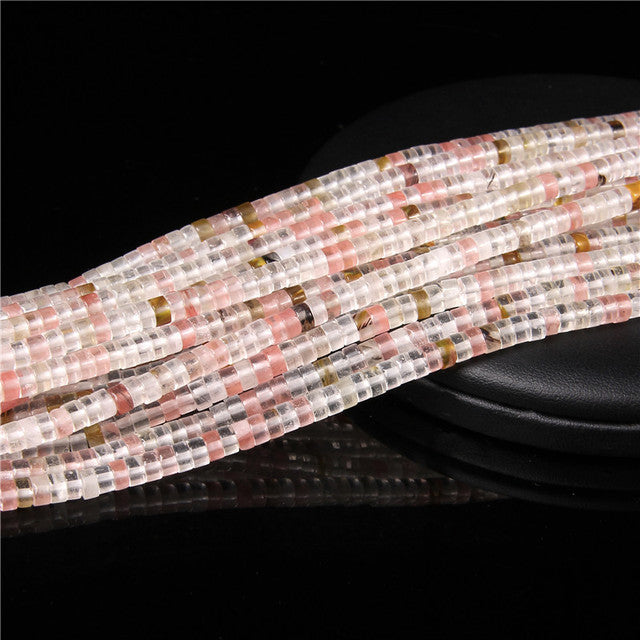 Natural Stone Spacer Beads Multicolor Flat Disc
