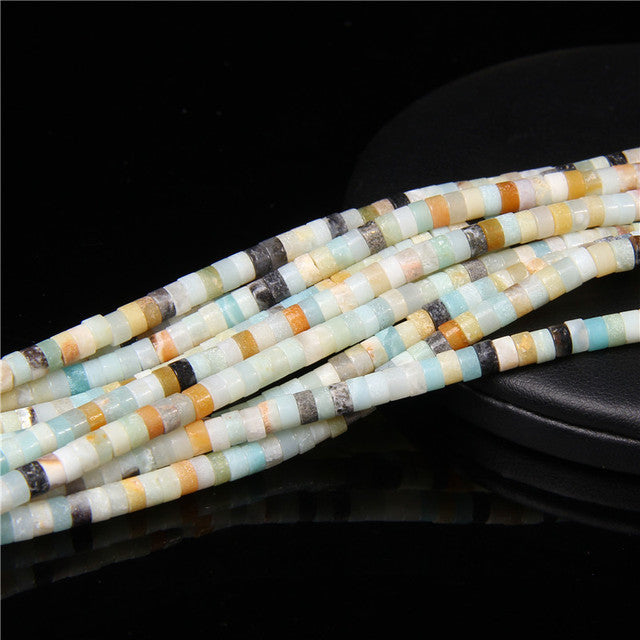 Natural Stone Spacer Beads Multicolor Flat Disc