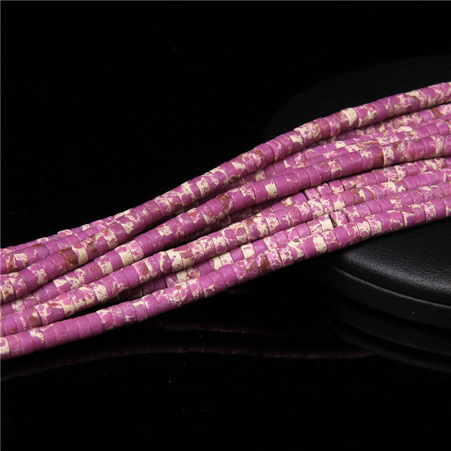 Natural Stone Spacer Beads Multicolor Flat Disc