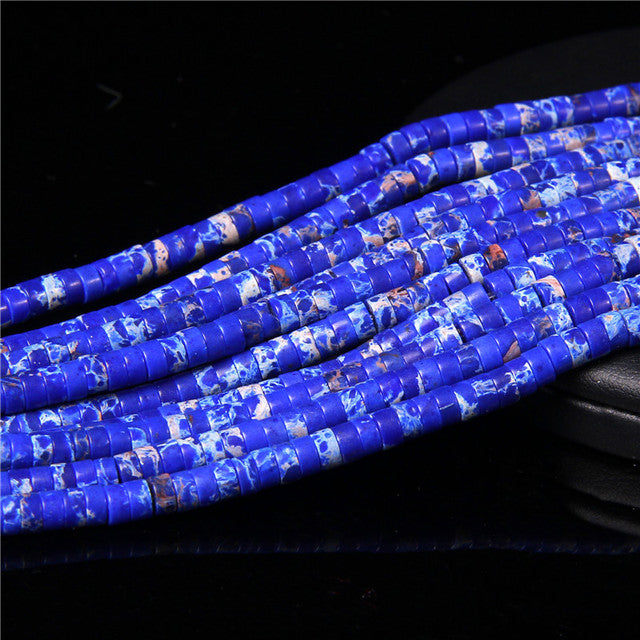 Natural Stone Spacer Beads Multicolor Flat Disc