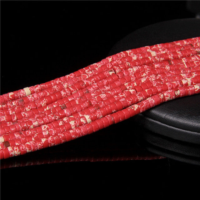Natural Stone Spacer Beads Multicolor Flat Disc
