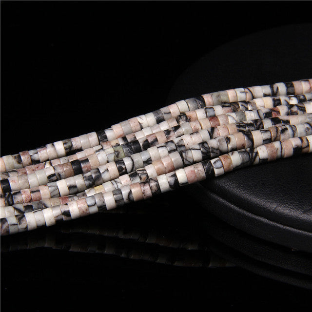 Natural Stone Spacer Beads Multicolor Flat Disc
