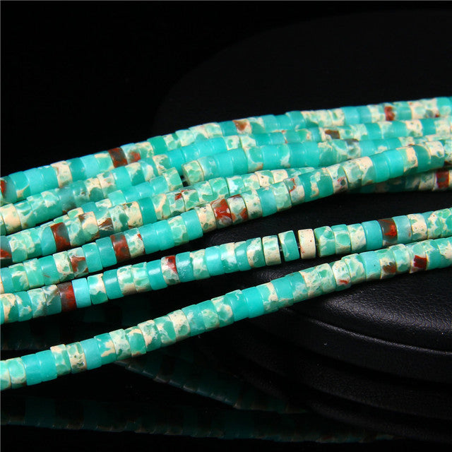 Natural Stone Spacer Beads Multicolor Flat Disc