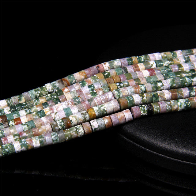 Natural Stone Spacer Beads Multicolor Flat Disc