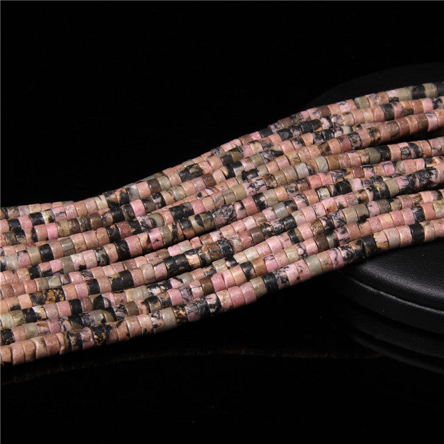 Natural Stone Spacer Beads Multicolor Flat Disc