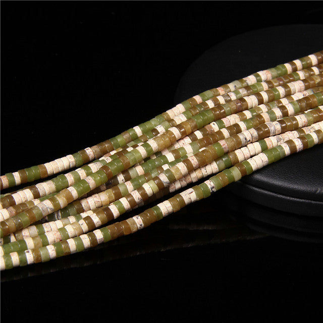 Natural Stone Spacer Beads Multicolor Flat Disc