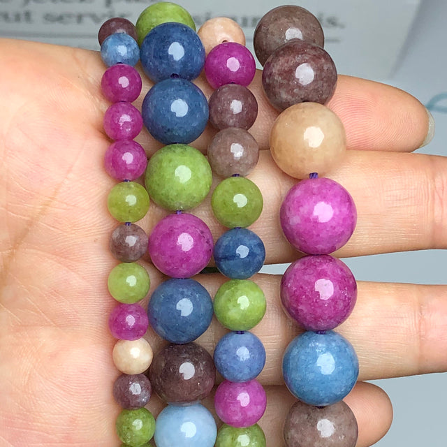 Natural Stone Dark Purple Sugilite Jades Beads