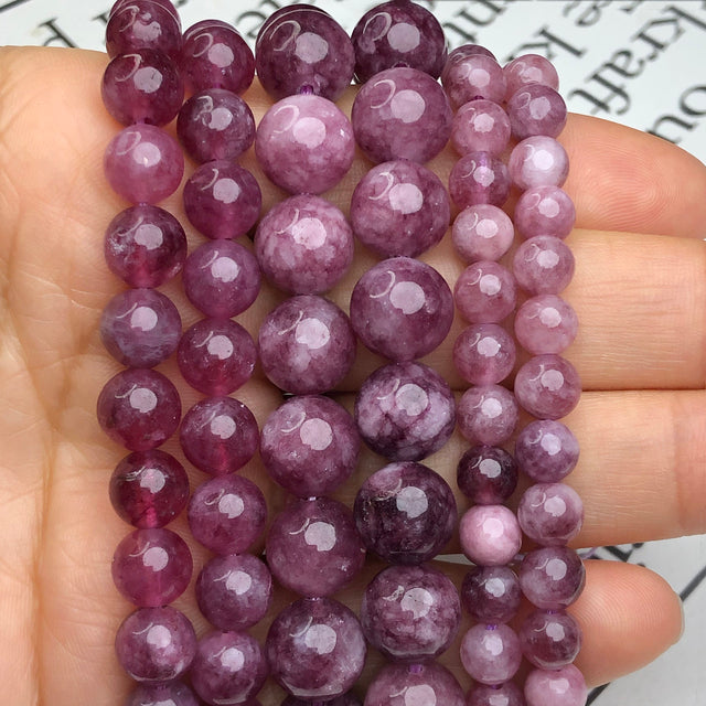 Natural Stone Dark Purple Sugilite Jades Beads