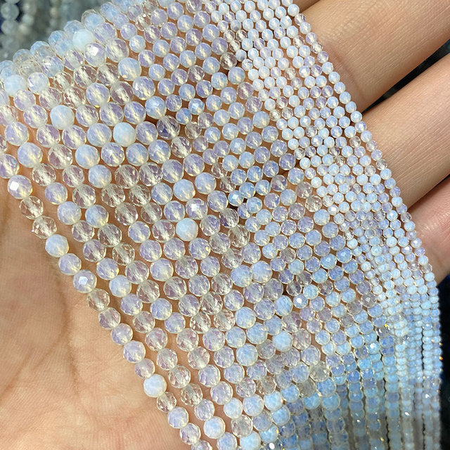 Jades Faceted Spacer Beads For Jewelry Making