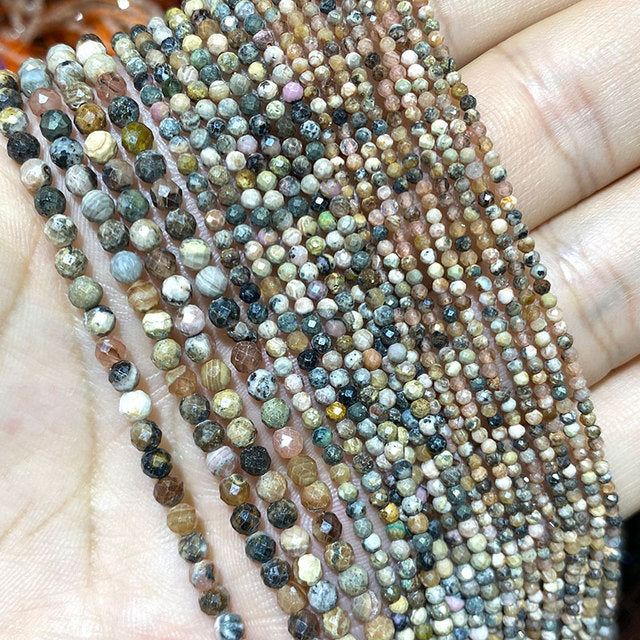 Jades Faceted Spacer Beads For Jewelry Making