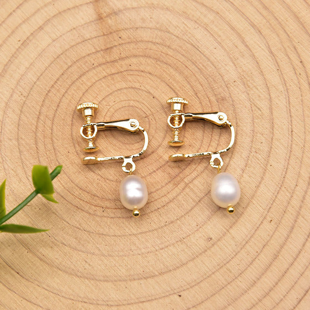 Natural Pearls Hollow Jade Lace Drop Earrings