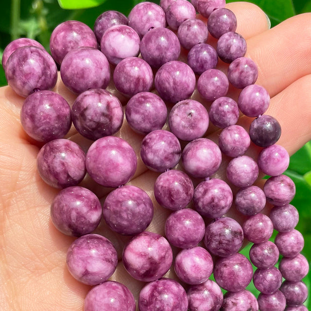 Natural Stone Dark Blue Chalcedony Jades Beads