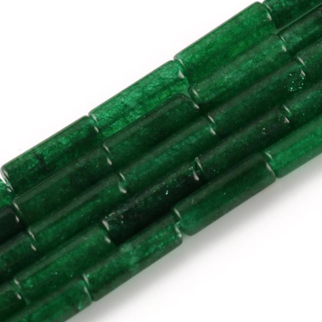Natural Stones Tube Bead Howlite Malachite