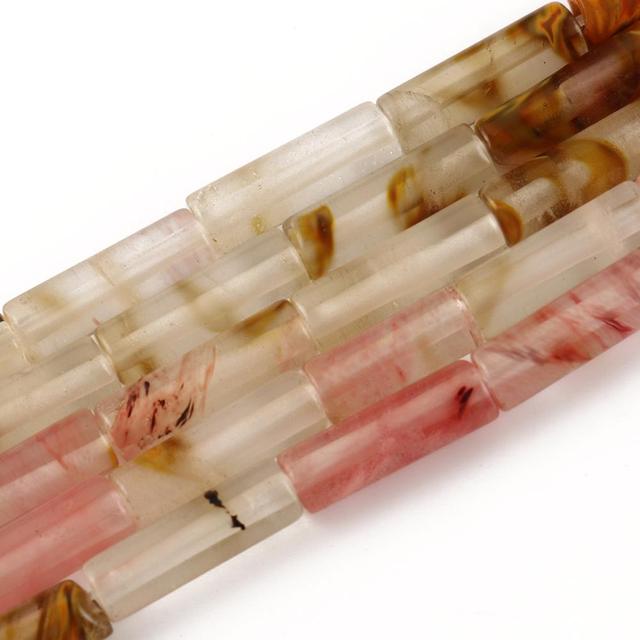 Natural Stones Tube Bead Howlite Malachite
