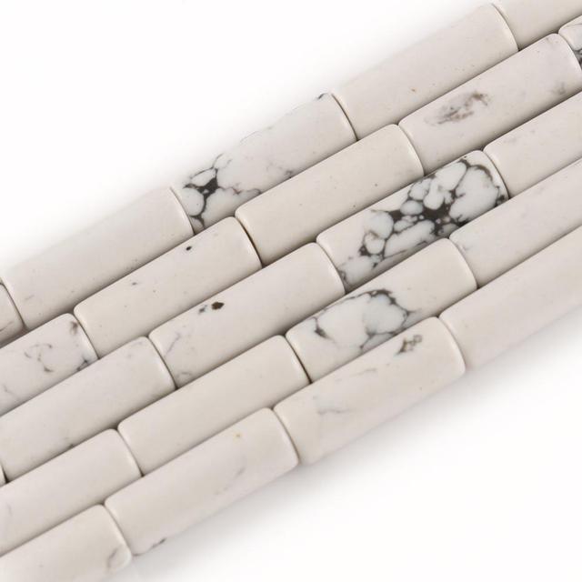 Natural Stones Tube Bead Howlite Malachite