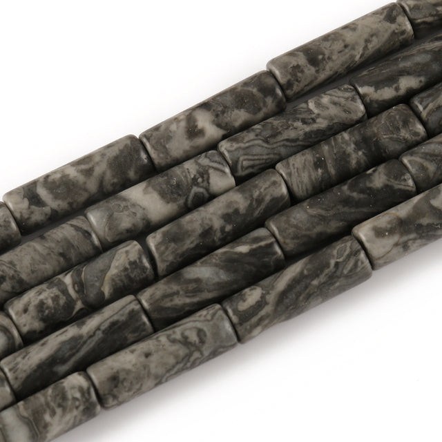 Natural Stones Tube Bead Howlite Malachite