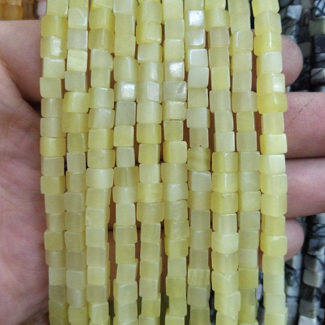 Square Jades Loose Beads Bracelet Necklace