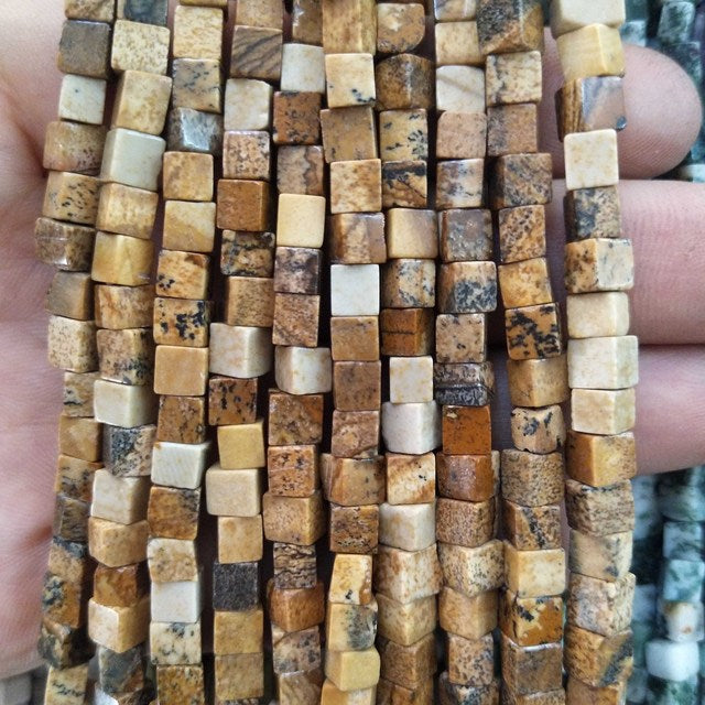 Square Jades Loose Beads Bracelet Necklace