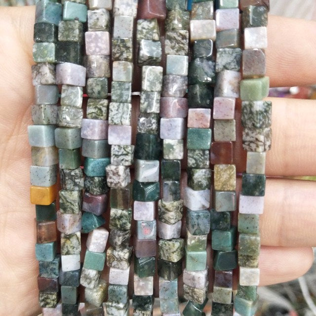 Square Jades Loose Beads Bracelet Necklace