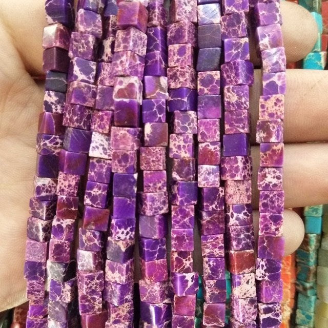Square Jades Loose Beads Bracelet Necklace