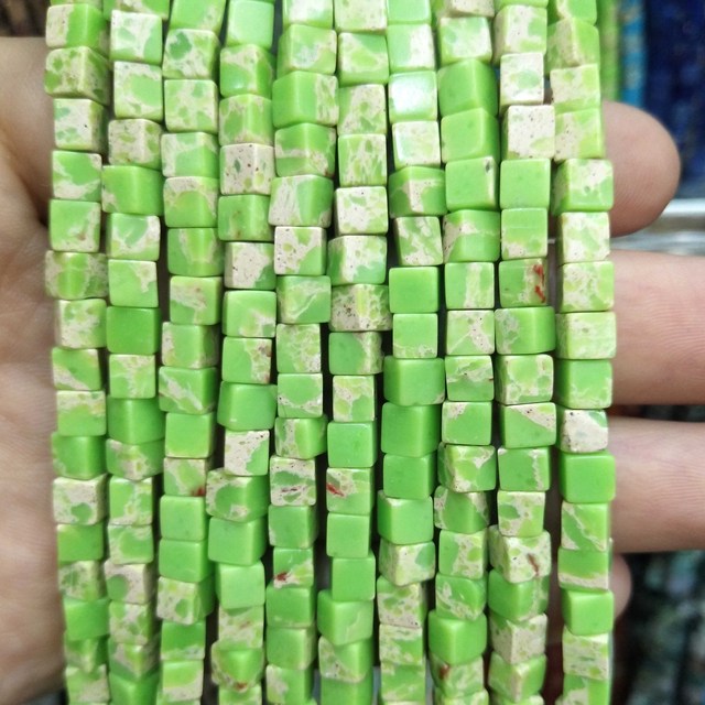 Square Jades Loose Beads Bracelet Necklace