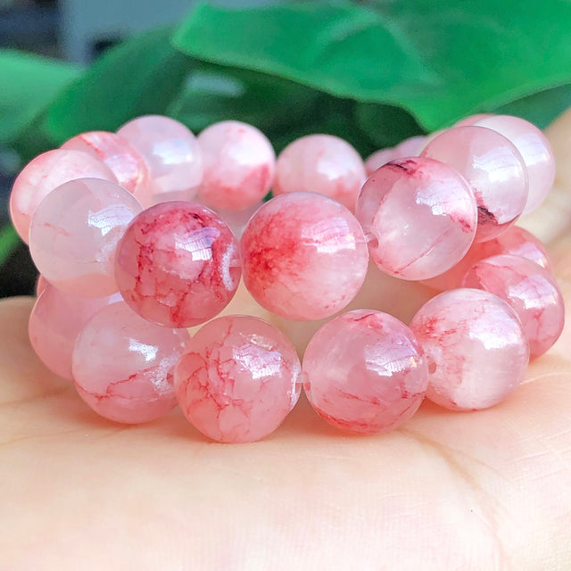 Natural Stone Orange Chalcedony Jades Beads