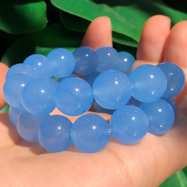 Natural Stone Orange Chalcedony Jades Beads