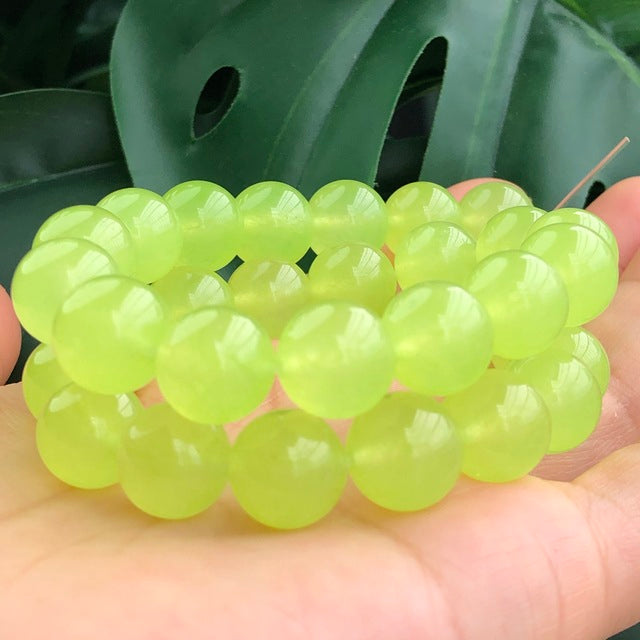 Natural Stone Orange Chalcedony Jades Beads
