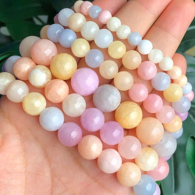 Natural Stone Orange Chalcedony Jades Beads