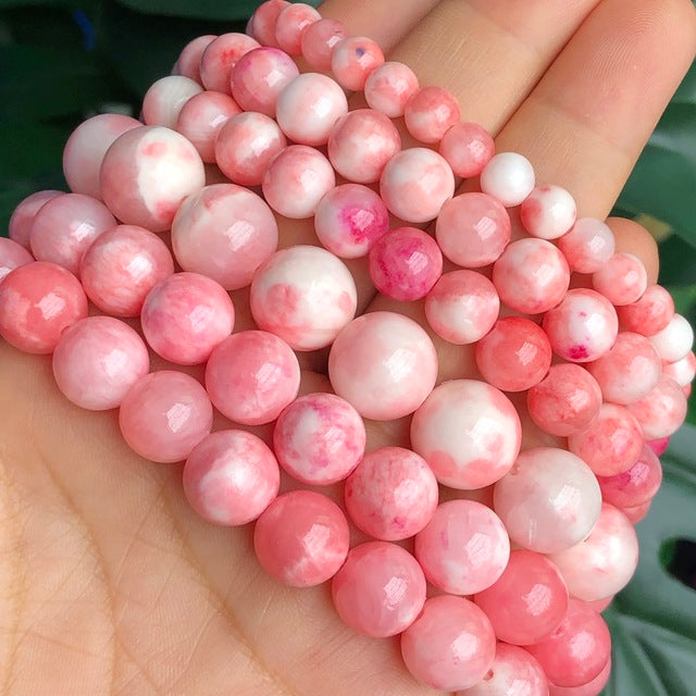 Natural Stone Orange Chalcedony Jades Beads