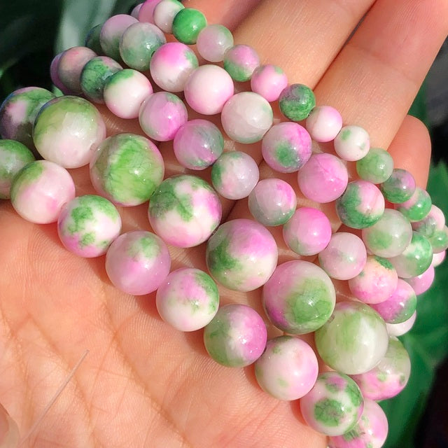 Natural Stone Orange Chalcedony Jades Beads