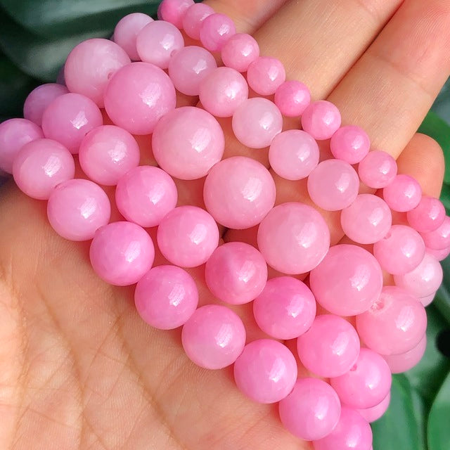 Natural Stone Orange Chalcedony Jades Beads
