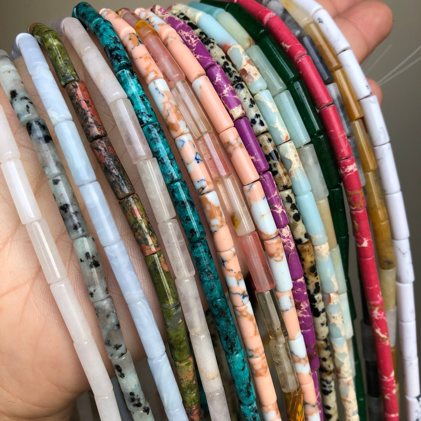 Jaspers Jades Crystal Round Tube Cylinder