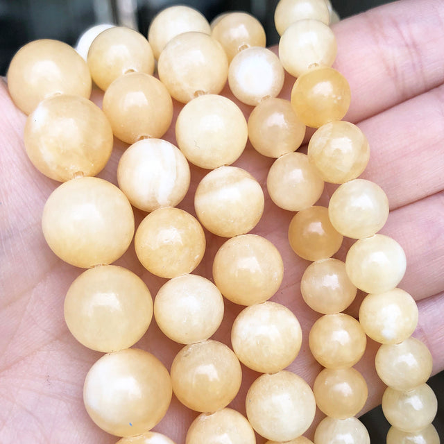 Natural Stone Beads Yellow Jades Agates Cat Eye