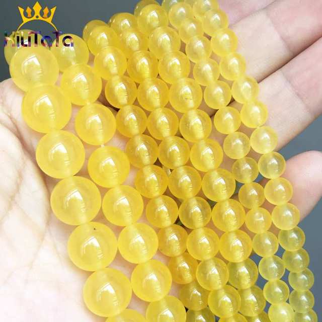 Natural Stone Beads Yellow Jades Agates Cat Eye