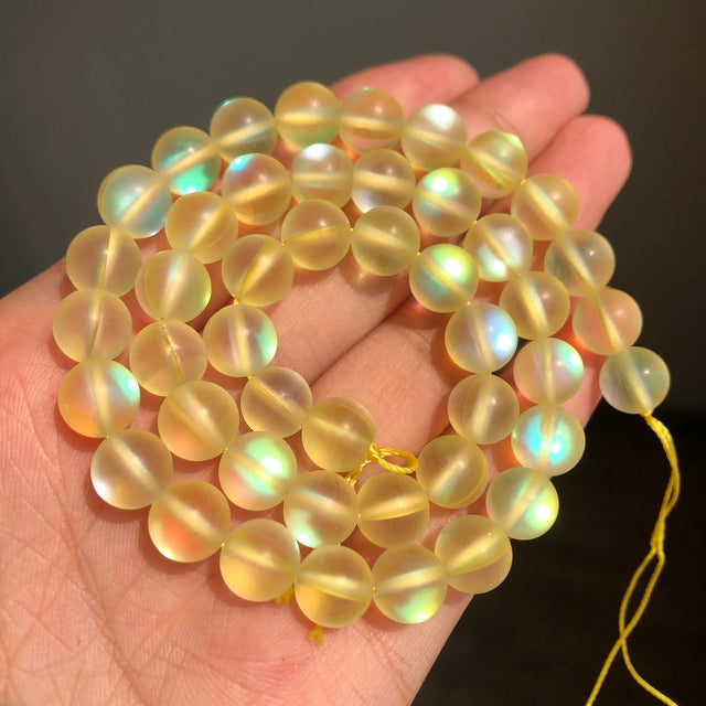Natural Stone Beads Yellow Jades Agates Cat Eye