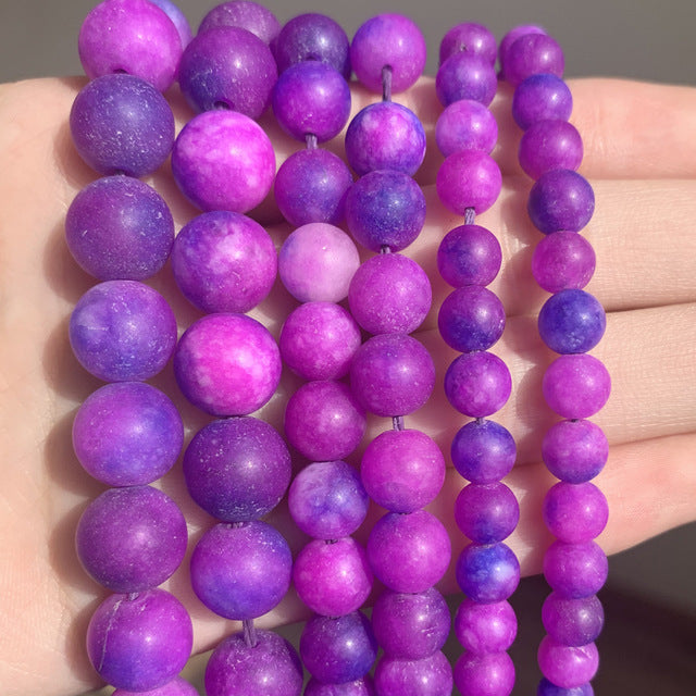 Natural Stone Purple Jades Crystal