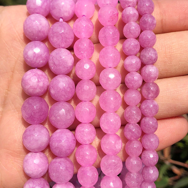 Natural Stone Purple Jades Crystal