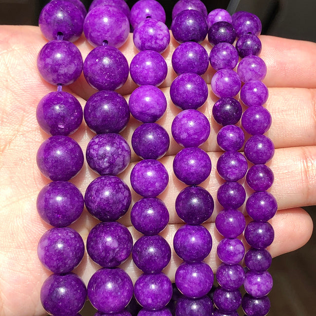 Natural Stone Purple Jades Crystal