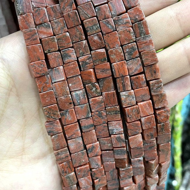 Natural Square Jades Stone Spacer Beads For Jewelry