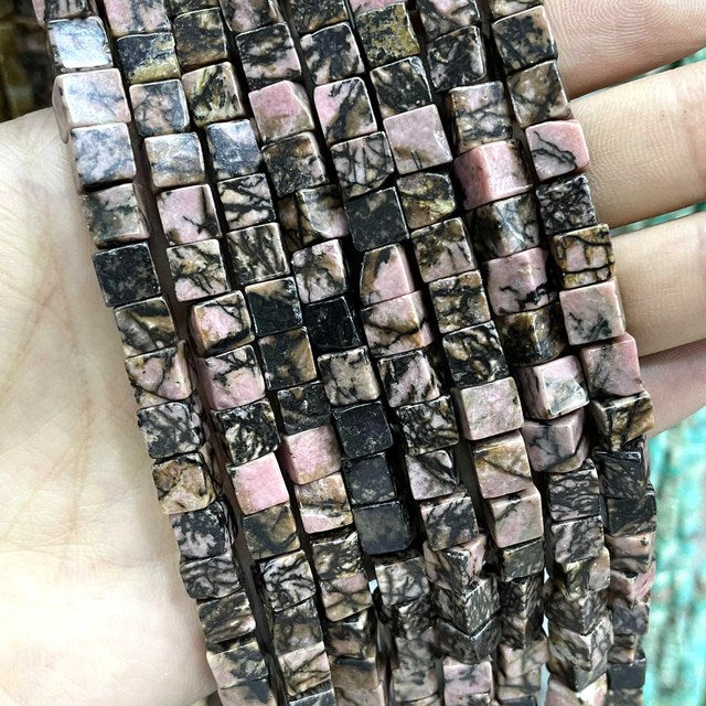 Natural Square Jades Stone Spacer Beads For Jewelry