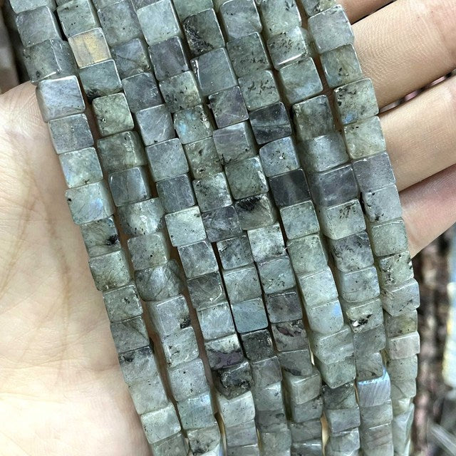 Natural Square Jades Stone Spacer Beads For Jewelry