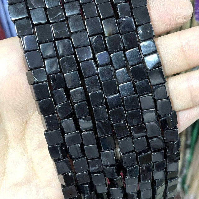 Natural Square Jades Stone Spacer Beads For Jewelry