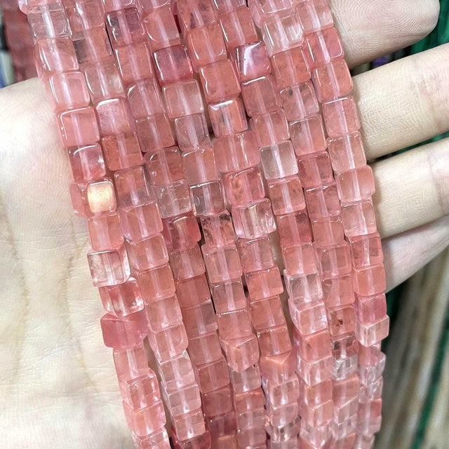 Natural Square Jades Stone Spacer Beads For Jewelry