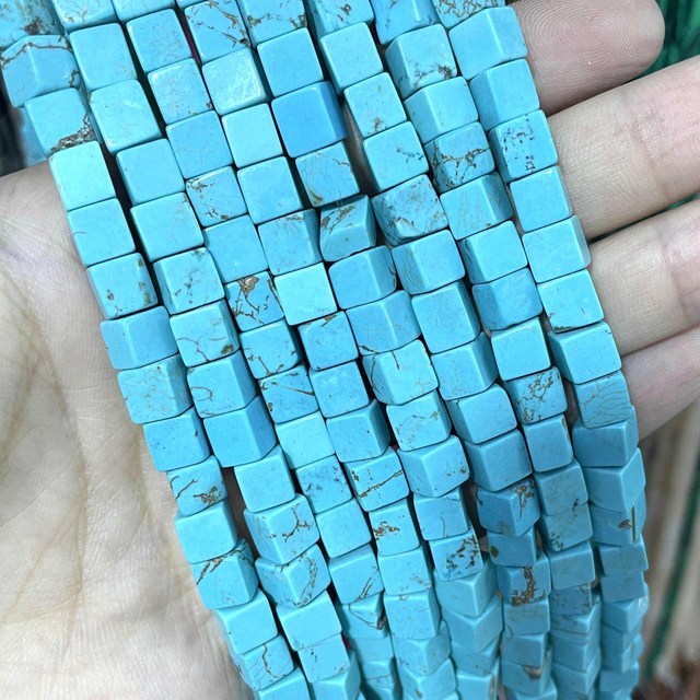 Natural Square Jades Stone Spacer Beads For Jewelry
