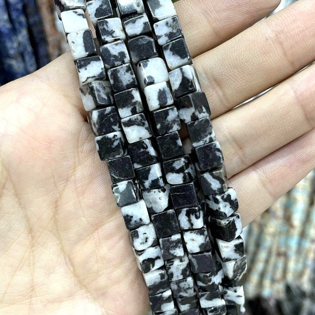 Natural Square Jades Stone Spacer Beads For Jewelry