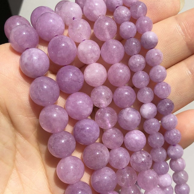Natural Jades Chalcedony Angelite Stone Beads