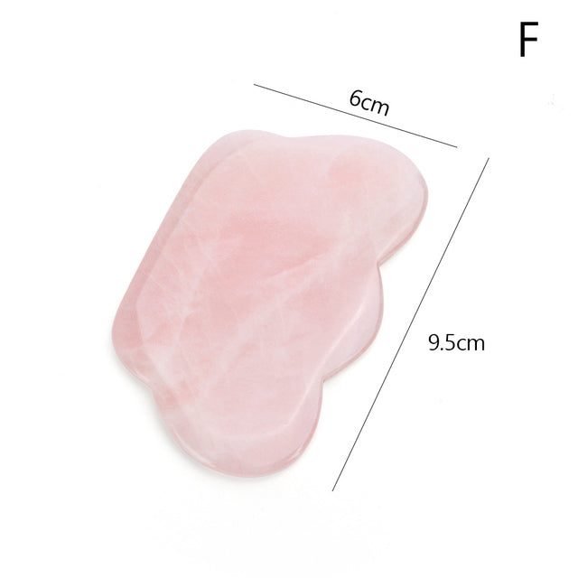 Natural Rose Quartz Jade Gua Sha Board Acupuncture Massage