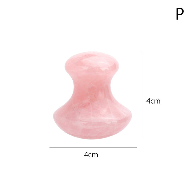 Natural Rose Quartz Jade Gua Sha Board Acupuncture Massage